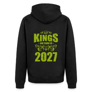 les rois naissent en 2027 - Veste à capuche bio Premium Unisexe - noir - Dos - Nico (187cm)