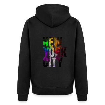New York Statue of Liberty USA America Big Apple - Unisex Premium Organic Zip Hoodie - black - Back - Nico (187cm)