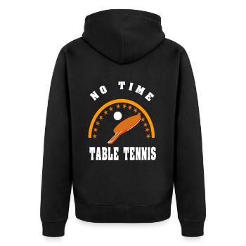 Tennis de table, pas le temps - Veste à capuche bio Premium Unisexe - noir - Dos - Nico (187cm)