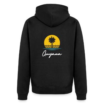 Guyana Summer Palms Holiday Travel Souvenir - Veste à capuche bio Premium Unisexe - noir - Dos - Nico (187cm)