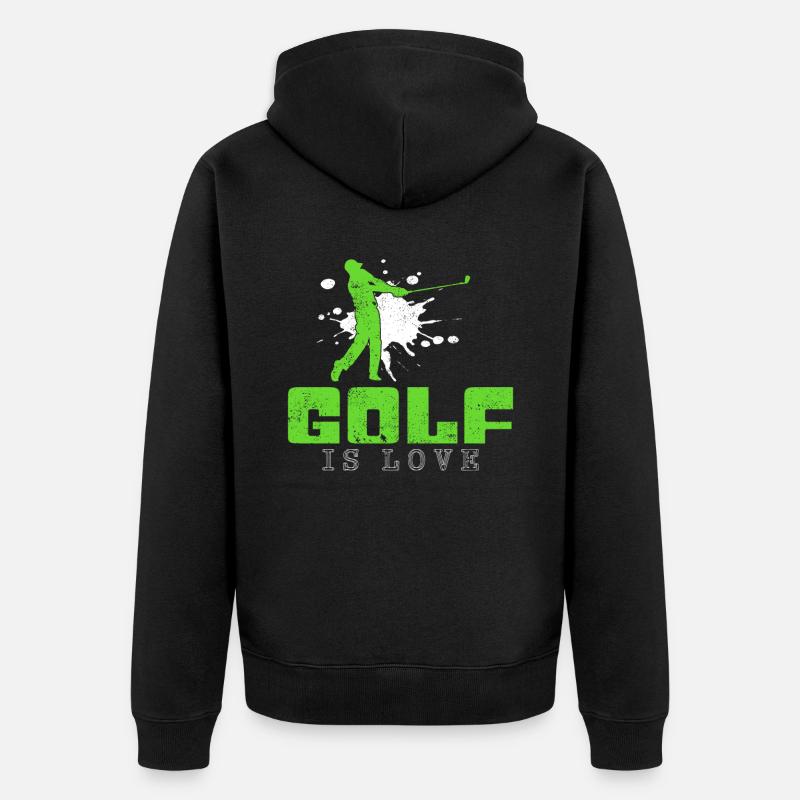 Dicton golf - Veste à capuche bio Premium Unisexe - noir