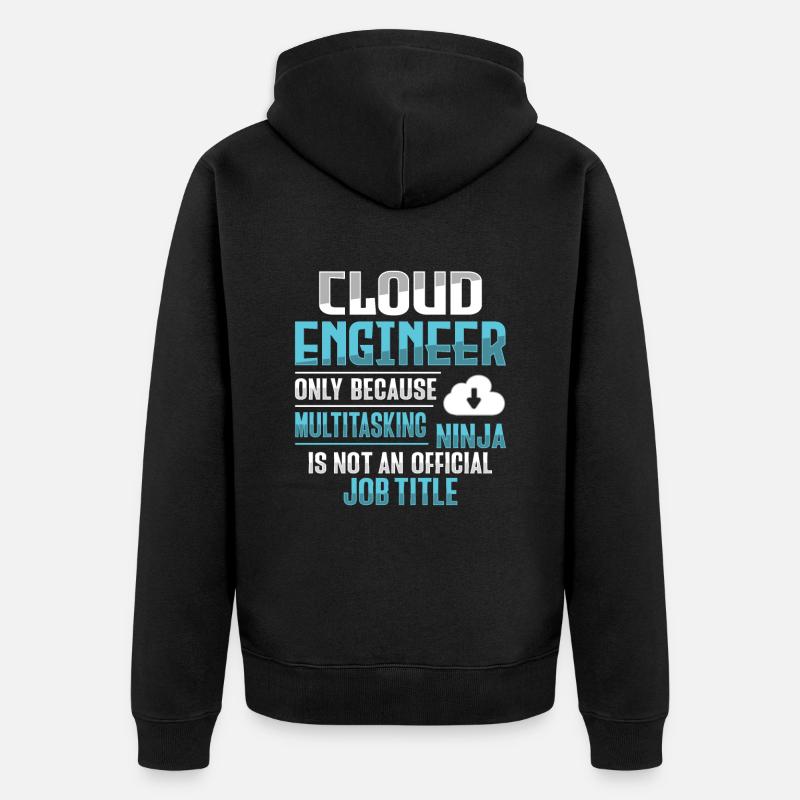 Cloud-Administrator Cloud-Devops - Unisex Premium Bio Zip Hoodie - Schwarz