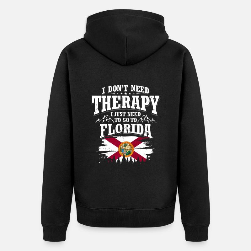Florida - Unisex Premium Bio Zip Hoodie - Schwarz