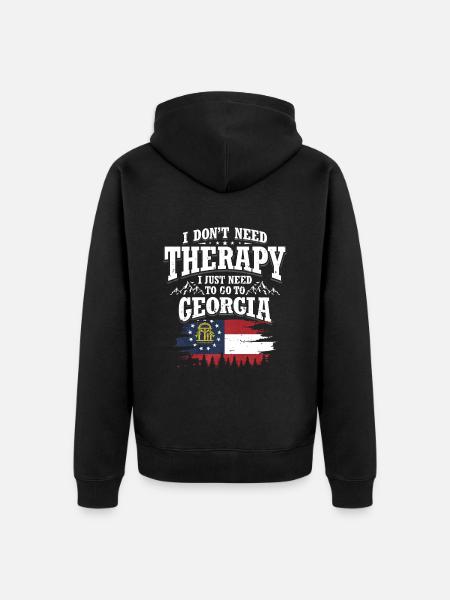 Georgia - Unisex Premium Bio Zip Hoodie - Schwarz