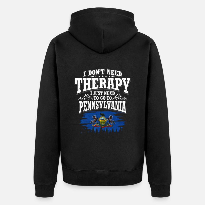 Pennsylvanie - Veste à capuche bio Premium Unisexe - noir