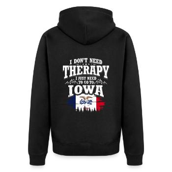 Iowa - Veste à capuche bio Premium Unisexe - noir - Dos - Nico (187cm)