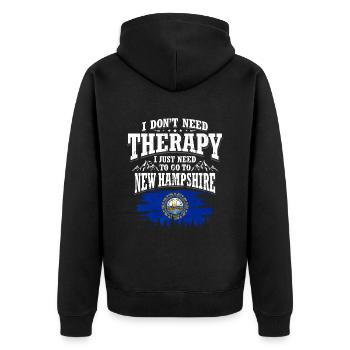 New Hampshire - Veste à capuche bio Premium Unisexe - noir - Dos - Nico (187cm)