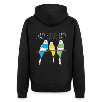 Perruche Budgerigar Lady Budgerigar - Veste à capuche bio Premium Unisexe - noir - Dos - Nico (187cm)