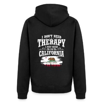 Californie - Veste à capuche bio Premium Unisexe - noir - Dos - Nico (187cm)