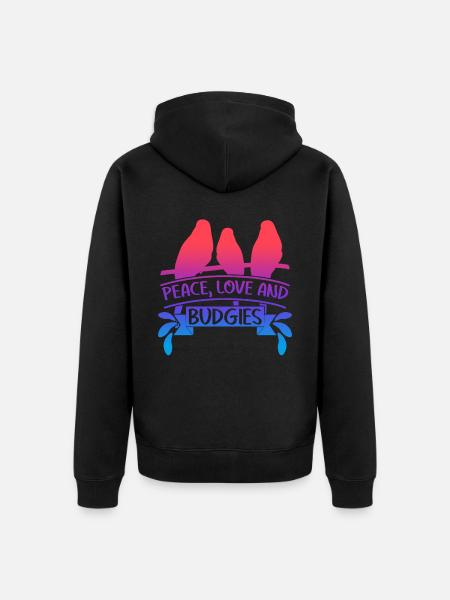 Budgerigar saying Budgerigar - Unisex Premium Organic Zip Hoodie - black