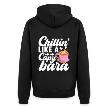 Capybara Wasserschwein - Veste à capuche bio Premium Unisexe - noir - Dos - Nico (187cm)