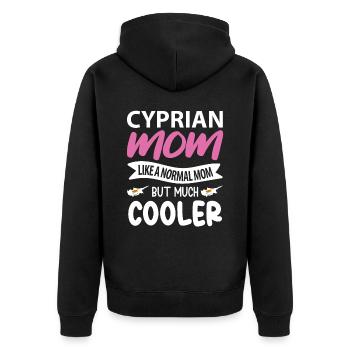 Chypre - Veste à capuche bio Premium Unisexe - noir - Dos - Nico (187cm)