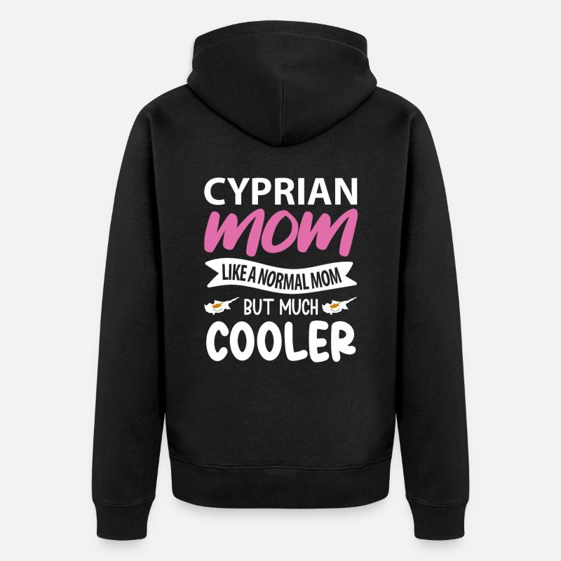 Zypern - Unisex Premium Bio Zip Hoodie - Schwarz