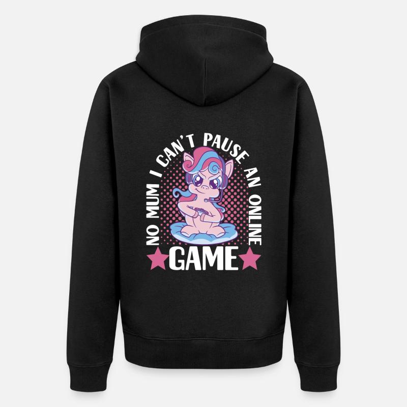 Joueurs de jeu - Veste à capuche bio Premium Unisexe - noir