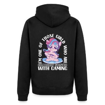 Joueurs de jeu - Veste à capuche bio Premium Unisexe - noir - Dos - Nico (187cm)