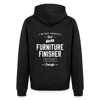 Finisseur de meubles Drôle Titre du poste Profession - Veste à capuche bio Premium Unisexe - noir - Dos - Nico (187cm)