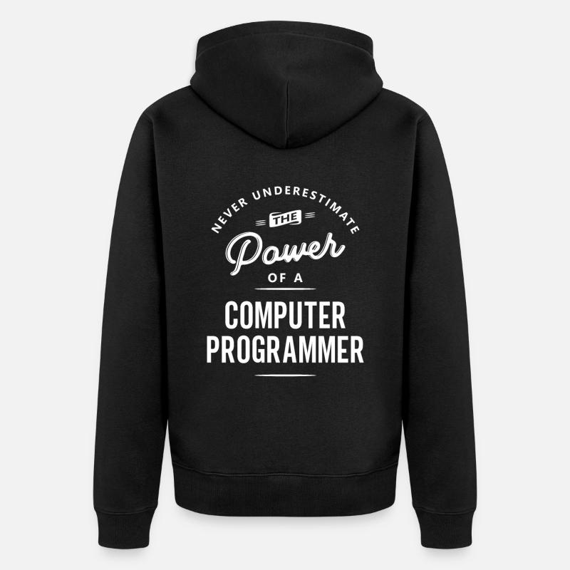 Computerprogrammierer Lustige Berufsbezeichnung Beruf - Unisex Premium Bio Zip Hoodie - Schwarz