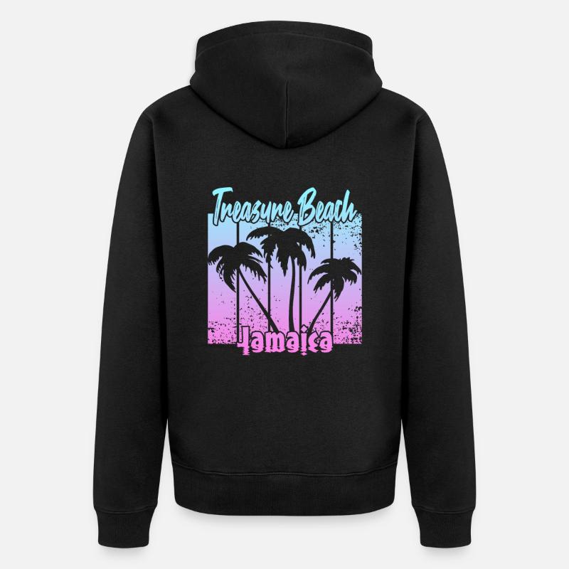Treasure Beach Jamaïque - Veste à capuche bio Premium Unisexe - noir