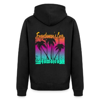 Frenchman’s Cove Jamaïque - Veste à capuche bio Premium Unisexe - noir - Dos - Nico (187cm)