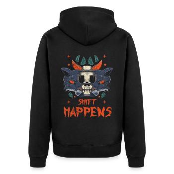 Shift Happens Design For Werewolf Movies And - Unisex Premium Organic Zip Hoodie - black - Back - Nico (187cm)