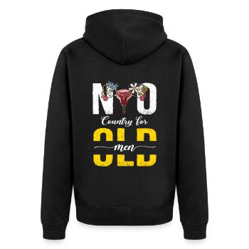 Pas de terre pour les vieillards, design pour - Veste à capuche bio Premium Unisexe - noir - Dos - Nico (187cm)