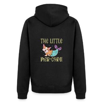 Welsh Corgi Dog Dog Dog Race Cadeau - Veste à capuche bio Premium Unisexe - noir - Dos - Nico (187cm)