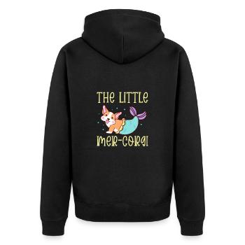 Corgi - Veste à capuche bio Premium Unisexe - noir - Dos - Nico (187cm)