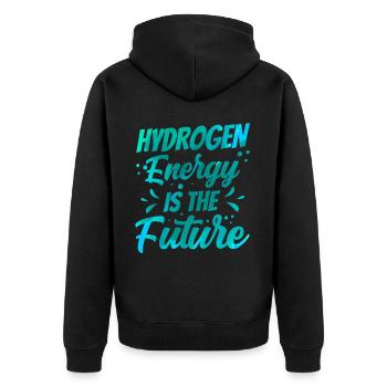 L’énergie de l’hydrogène est l’avenir de l’hydrogène - Veste à capuche bio Premium Unisexe - noir - Dos - Nico (187cm)