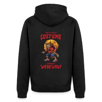 Dies Ist Mein Menschliches Kostüm. Ich Bin - Unisex Premium Bio Zip Hoodie - Schwarz - Hinten - Nico (187cm)