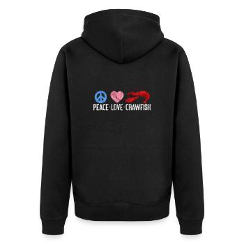 Languste Langusten Meeresfrüchte Krebs Geschenk - Unisex Premium Bio Zip Hoodie - Schwarz - Hinten - Nico (187cm)