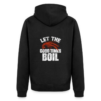 Crawfish Crawfish Seafood Crab Gift - Unisex Premium Organic Zip Hoodie - black - Back - Nico (187cm)