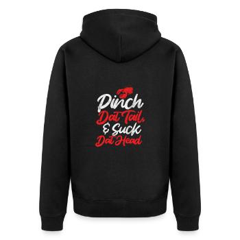 Languste Langusten Meeresfrüchte Krebs Geschenk - Unisex Premium Bio Zip Hoodie - Schwarz - Hinten - Nico (187cm)