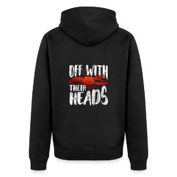 Languste Langusten Meeresfrüchte Krebs Geschenk - Unisex Premium Bio Zip Hoodie - Schwarz - Hinten - Nico (187cm)