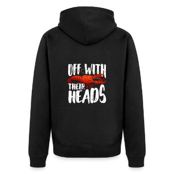 Languste - Unisex Premium Bio Zip Hoodie - Schwarz - Hinten - Nico (187cm)