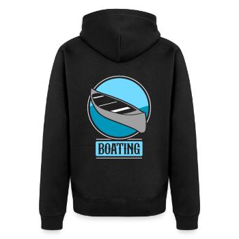 Boating Yacht Sailboat Boat Boat - Unisex Premium Organic Zip Hoodie - black - Back - Nico (187cm)