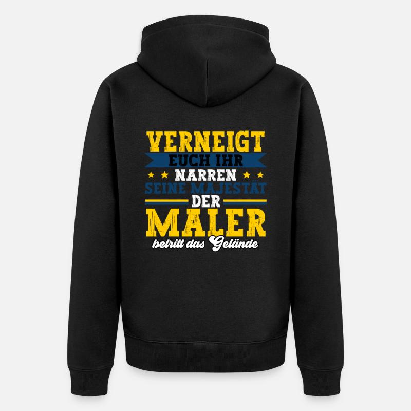 Maler - Unisex Premium Bio Zip Hoodie - Schwarz