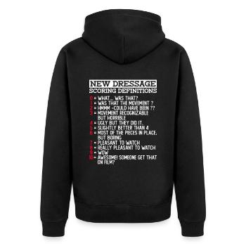 Nouvelles définitions pour l'évaluation de dressage - - Veste à capuche bio Premium Unisexe - noir - Dos - Nico (187cm)