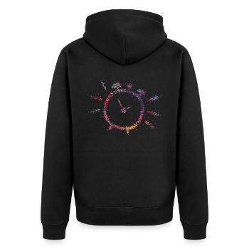11h11 Carnaval Cologne Kölle Alaaf Confetti - Veste à capuche bio Premium Unisexe - noir - Dos - Nico (187cm)