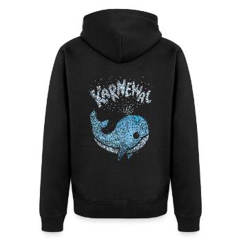 Karneval Konfetti Fasching Rosenmontag Jeck Kölle - Unisex Premium Bio Zip Hoodie - Schwarz - Hinten - Nico (187cm)