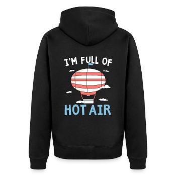 I'm full of hot air balloon lover balloonfa - Unisex Premium Organic Zip Hoodie - black - Back - Nico (187cm)