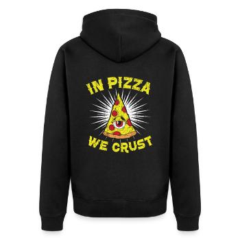 Dans Pizza We Crust Pizza Lover Italien Le - Veste à capuche bio Premium Unisexe - noir - Dos - Nico (187cm)