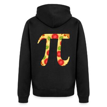 Pizza Pi Italian Food Pizza Eater Mathemati - Unisex Premium Organic Zip Hoodie - black - Back - Nico (187cm)