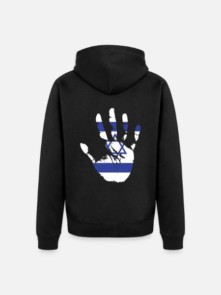 Israel - Unisex Premium Organic Zip Hoodie - black
