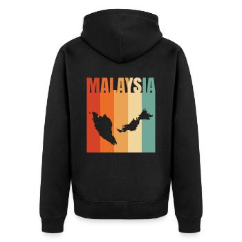 Malaisie - Veste à capuche bio Premium Unisexe - noir - Dos - Nico (187cm)