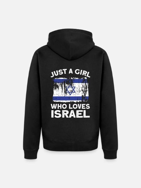Israel - Unisex Premium Bio Zip Hoodie - Schwarz