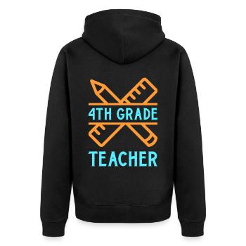 4e année Enseignante éducatrice École de formation à l’emploi - Veste à capuche bio Premium Unisexe - noir - Dos - Nico (187cm)