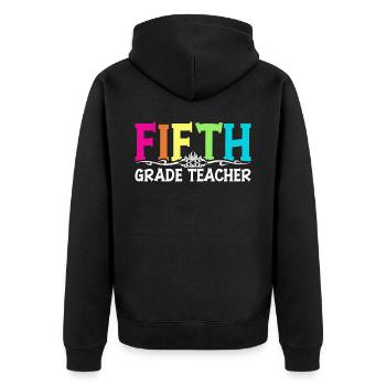 5e année Enseignante éducatrice École de formation à l’emploi - Veste à capuche bio Premium Unisexe - noir - Dos - Nico (187cm)