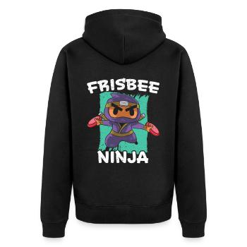 Ultimate Frisbee Ninja Lover Flying Disc Sport - Veste à capuche bio Premium Unisexe - noir - Dos - Nico (187cm)