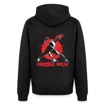 Ultimate Frisbee Ninja Lover Flying Disc Sport - Veste à capuche bio Premium Unisexe - noir - Dos - Nico (187cm)