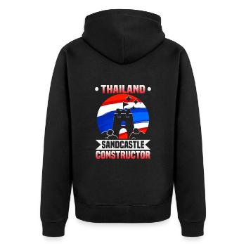 Thaïlande Beach Holiday by the Sea Design Beach Motif - Veste à capuche bio Premium Unisexe - noir - Dos - Nico (187cm)